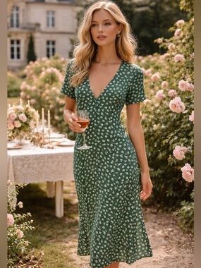 ✨ Reformation Floral Midi Dress – Garden Party Dream ✨